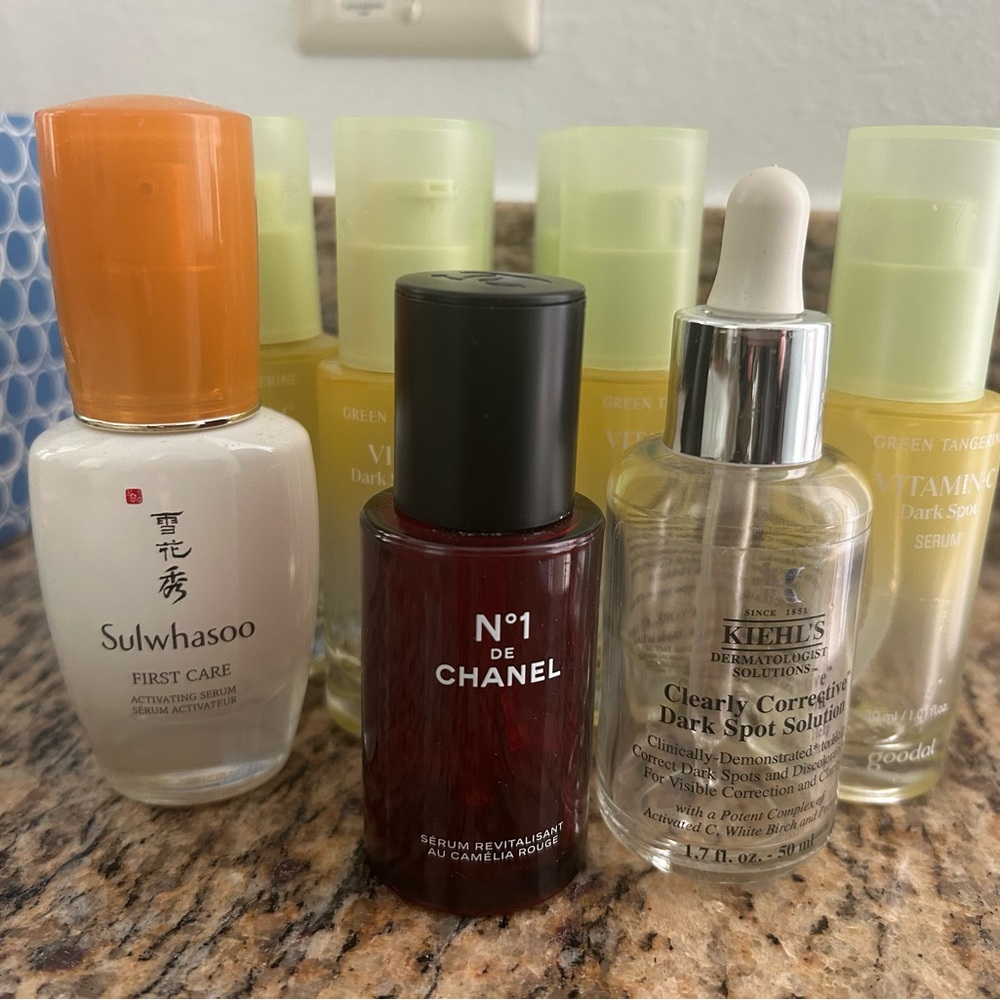 Chanel / Sulwhasoo / Kiehl’s/ Vitamin C empty glass bottles